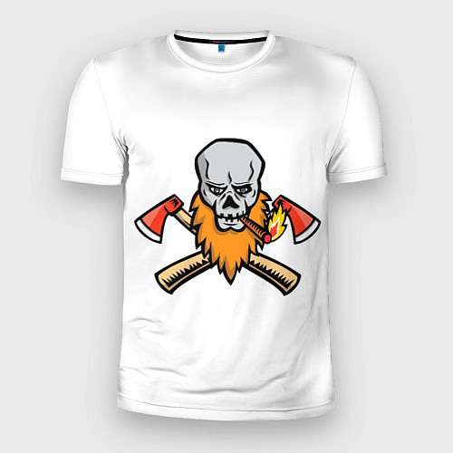 Мужская спорт-футболка Бородатый Череп Дровосека / 3D-принт – фото 1