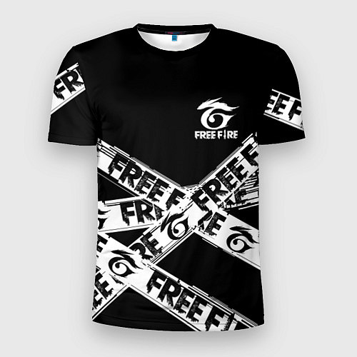 Мужская спорт-футболка GARENA FREE FIRE OFF CYBER LINE STYLE / 3D-принт – фото 1
