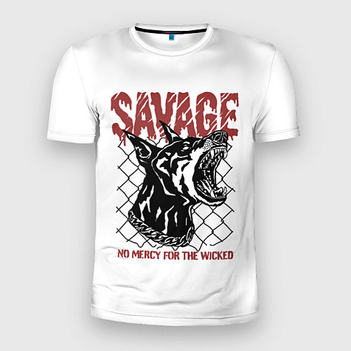 Мужская спорт-футболка Злой Доберман / 3D-принт – фото 1