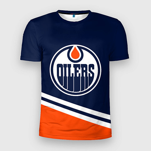 Мужская спорт-футболка Edmonton Oilers Эдмонтон Ойлерз / 3D-принт – фото 1