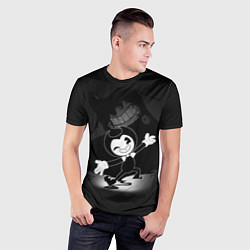 Футболка спортивная мужская BENDY - БЕНДИ ИГРА, цвет: 3D-принт — фото 2