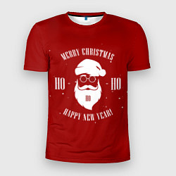 Мужская спорт-футболка Дед мороз ХИПСТЕР Арт 1