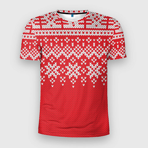 Мужская спорт-футболка Knitted Pattern / 3D-принт – фото 1