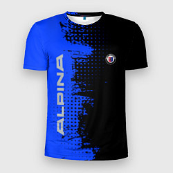 Мужская спорт-футболка Alpina Blue and Black
