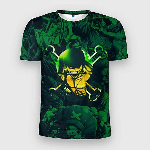 Мужская спорт-футболка Зоро Ророноа веселый роджер / 3D-принт – фото 1