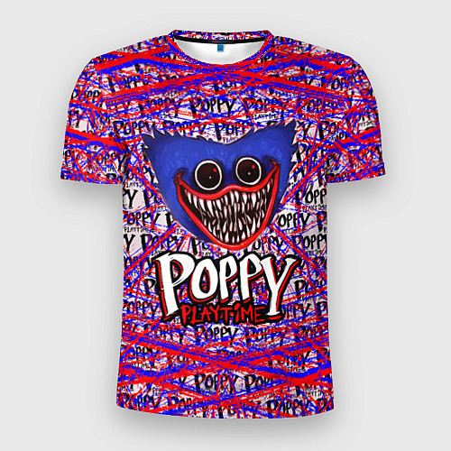 Мужская спорт-футболка Huggy Wuggy: Poppy Pattern / 3D-принт – фото 1