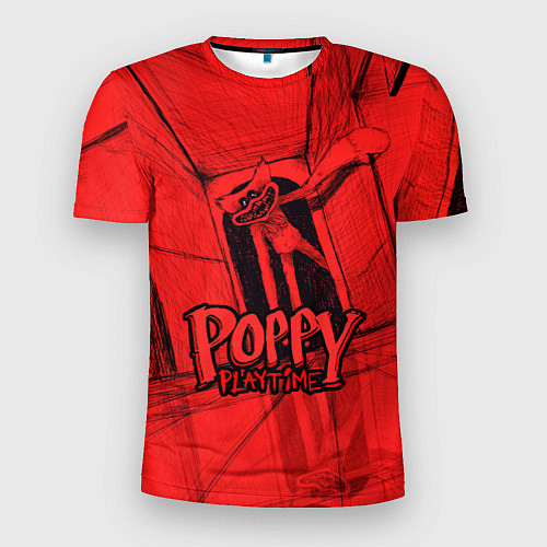 Мужская спорт-футболка Poppy Playtime: Red Room / 3D-принт – фото 1