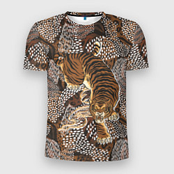 Мужская спорт-футболка Тигр в засаде