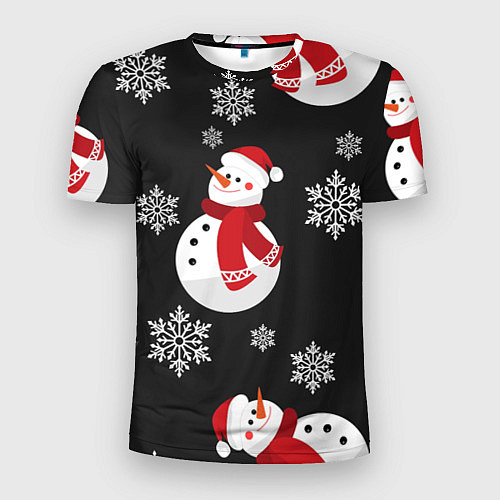 Мужская спорт-футболка Снеговик! / 3D-принт – фото 1
