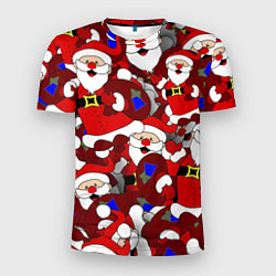 Мужская спорт-футболка Толпа Дедов Морозов