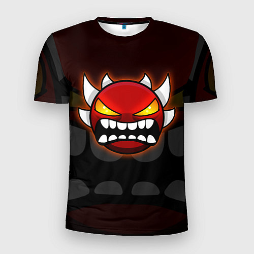 Мужская спорт-футболка Geometry Dash: Red Demon / 3D-принт – фото 1