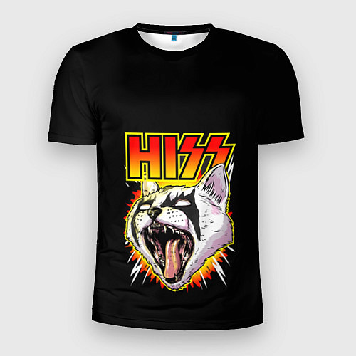 Мужская спорт-футболка Hiss кот-рокер / 3D-принт – фото 1