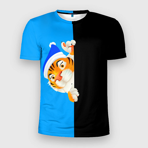 Мужская спорт-футболка Новый год 2022 тигр / 3D-принт – фото 1