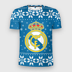 Мужская спорт-футболка Реал Мадрид Новогодний