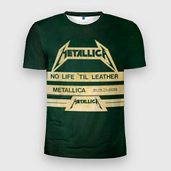 Футболка спортивная мужская No Life til Leather - Metallica, цвет: 3D-принт