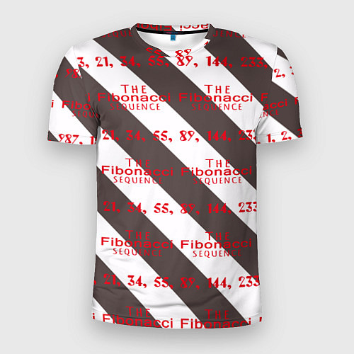 Мужская спорт-футболка Последовательность Фибоначчи / 3D-принт – фото 1