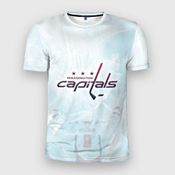 Мужская спорт-футболка Washington Capitals Ovi8 Ice theme