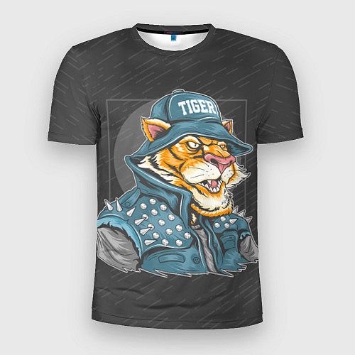 Мужская спорт-футболка Крутой тигр cool tiger / 3D-принт – фото 1