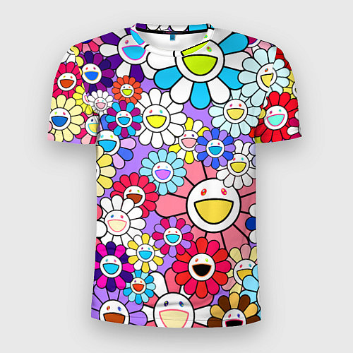 Мужская спорт-футболка Цветы Takashi Murakami / 3D-принт – фото 1