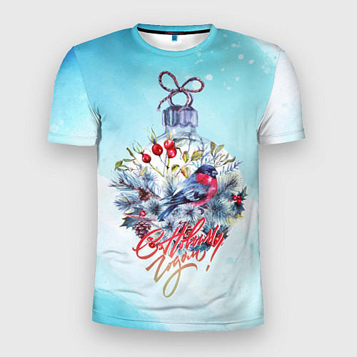Мужская спорт-футболка Снегири! / 3D-принт – фото 1