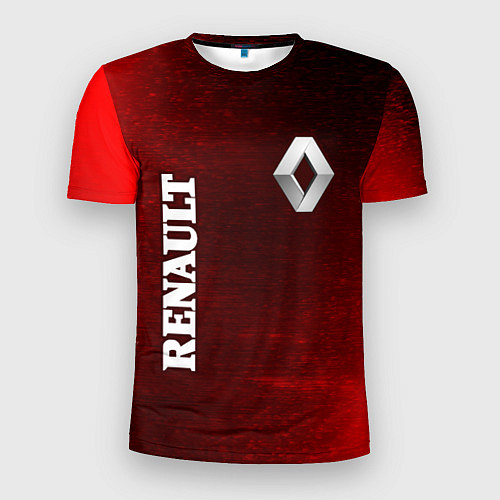 Мужская спорт-футболка RENAULT - Глитч / 3D-принт – фото 1