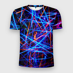 Футболка спортивная мужская NEON LINES Glowing Lines Effect, цвет: 3D-принт