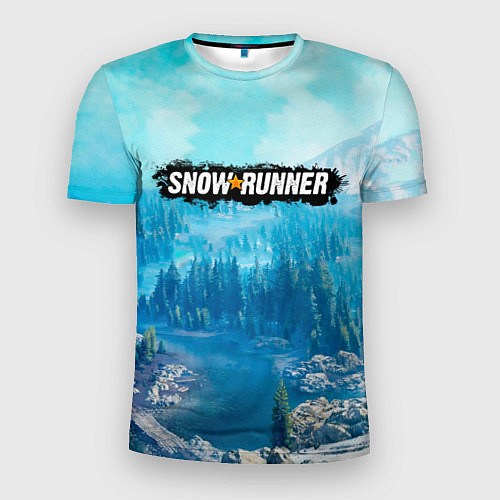Мужская спорт-футболка SnowRunner СноуРаннер логотип / 3D-принт – фото 1