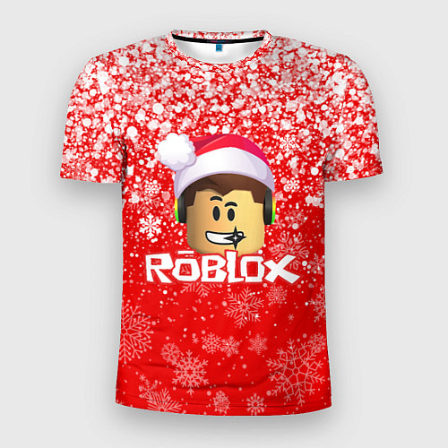 Мужская спорт-футболка ROBLOX НОВОГОДНИЙ SMILE 2022 / 3D-принт – фото 1