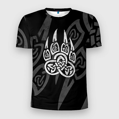 Мужская спорт-футболка ПЕЧАТЬ ВЕЛЕСА КОГТИ БЕЛЫЕ / 3D-принт – фото 1