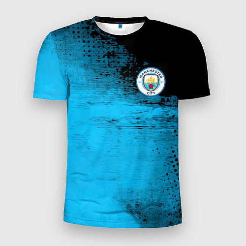 Мужская спорт-футболка Manchester City голубая форма / 3D-принт – фото 1