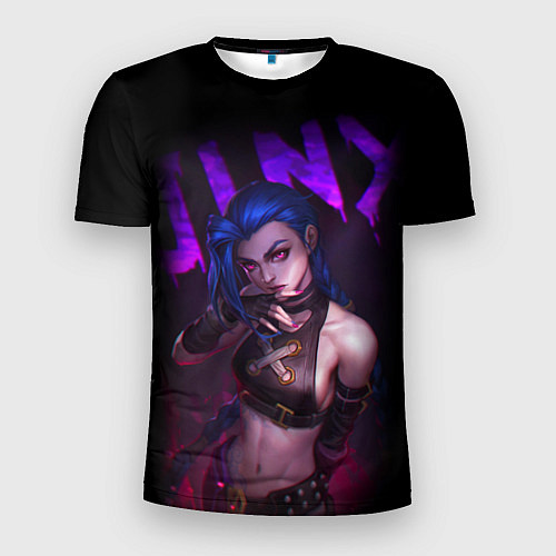 Мужская спорт-футболка JINX ARCANE НАДПИСЬ LEAGUE OF LEGENDS / 3D-принт – фото 1