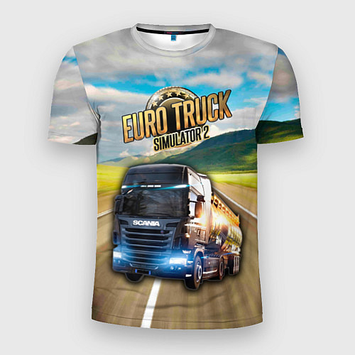 Мужская спорт-футболка Euro Truck Simulator / 3D-принт – фото 1