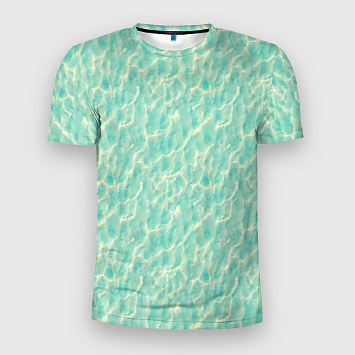 Мужская спорт-футболка Лазурная вода / 3D-принт – фото 1