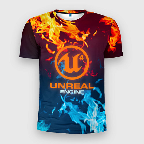 Мужская спорт-футболка Unreal Огонь / 3D-принт – фото 1
