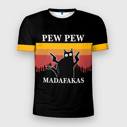 Мужская спорт-футболка Madafakas! PEW PEW / 3D-принт – фото 1