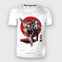 Мужская спорт-футболка Синдзи Икари - Евангелион: Модуль-01
