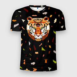 Мужская спорт-футболка Кусочки Тигра