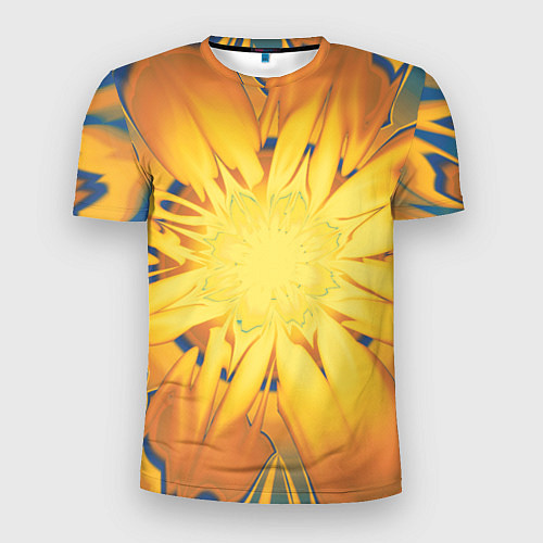 Мужская спорт-футболка Солнечный цветок Абстракция 535-332-32 / 3D-принт – фото 1