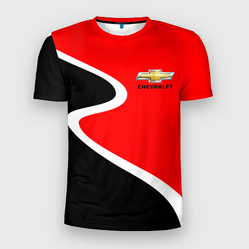 Мужская спорт-футболка Chevrolet Логотип / 3D-принт – фото 1