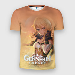 Мужская спорт-футболка Genshin Impact и ее герои