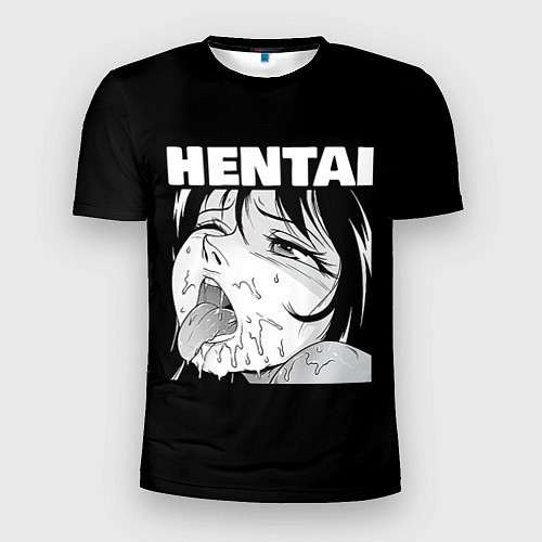 Мужская спорт-футболка HENTAI девочка ahegao / 3D-принт – фото 1