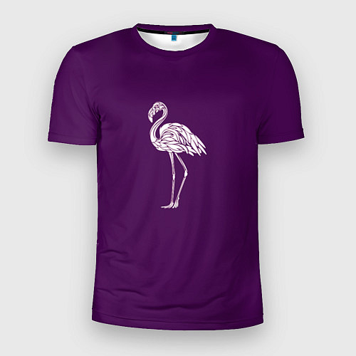 Мужская спорт-футболка Фламинго в сиреневом / 3D-принт – фото 1