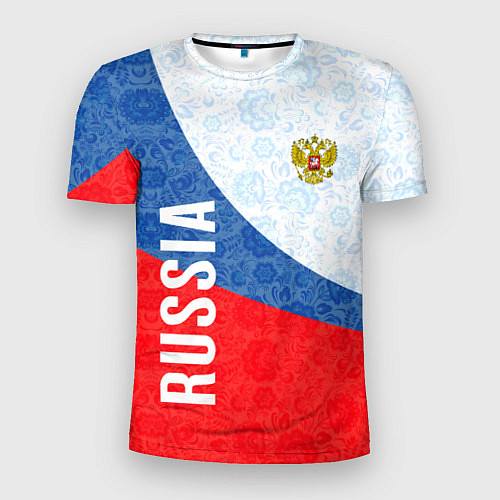 Мужская спорт-футболка RUSSIA SPORT STYLE РОССИЯ СПОРТИВНЫЙ СТИЛЬ / 3D-принт – фото 1