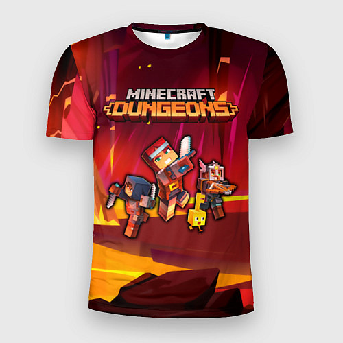 Мужская спорт-футболка Minecraft Dungeons Майнкрафт Подземелья / 3D-принт – фото 1