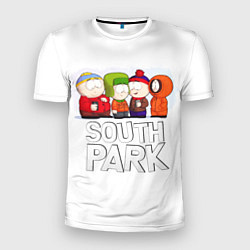 Мужская спорт-футболка South Park - Южный парк Кенни, Кайл, Стэн и Эрик