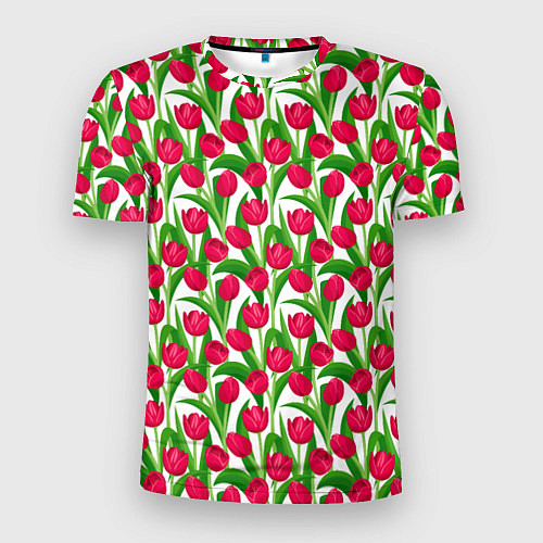 Мужская спорт-футболка Весенние Тюльпаны / 3D-принт – фото 1