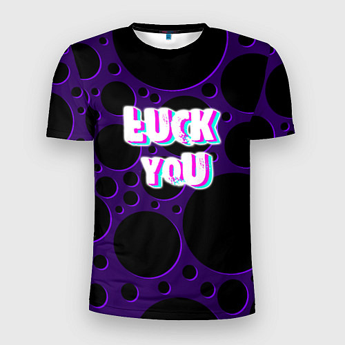 Мужская спорт-футболка Фраза - Luck You / 3D-принт – фото 1