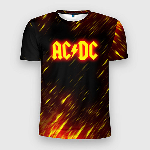 Мужская спорт-футболка ACDC Neon / 3D-принт – фото 1