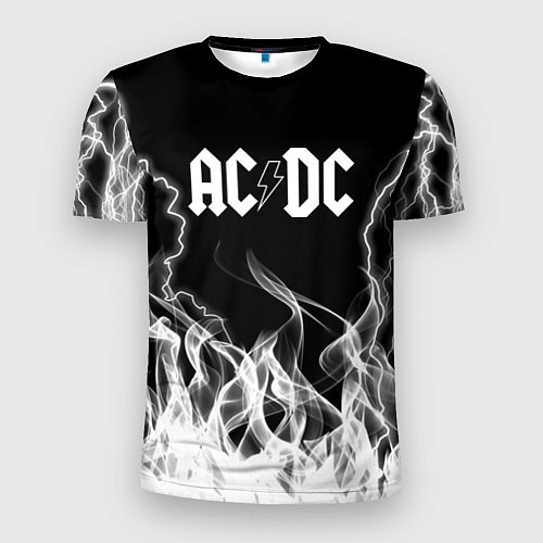 Мужская спорт-футболка ACDC Fire / 3D-принт – фото 1
