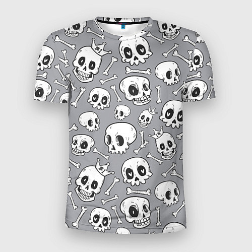 Мужская спорт-футболка Skulls & bones / 3D-принт – фото 1
